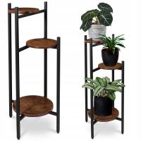 Клумба стоящая металлическая подставка для цветов дуб деревенский лофт 80 см