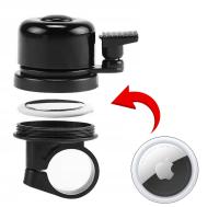 DZWONEK ROWEROWY Z UCHWYTEM MOCOWANIEM NA APPLE AIRTAG OCHRONA ANTILOST