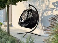 FOTEL WISZĄCY BUJANY OGRODOWY HUŚTAWKA 2 OSOBOWA + PODUSZKA