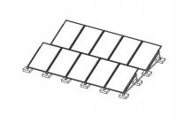 Балластная конструкция модули вертикально с дополнительной фотоэлектрической направляющей