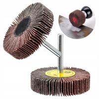 ŚCIERNICA LISTKOWA P120 NA TRZPIENIU 6mm DO SZLIFOWANIA DREWNA METALU fi 60