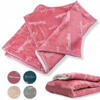 Personalizowany kocyk dla dziecka MINKY 80x120 z imieniem Prezent Chrzest