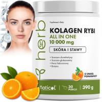 HERB KOLAGEN RYBI I i III 10000 mg WŁOSY SKÓRA PAZNOKCIE STAWY HIALURON MSM