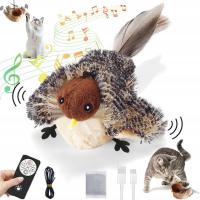 Latająca zabawka dla kota z kocimiętką, interaktywna zabawka z piórkiem