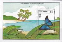 Grenada 1990 ** cena 7,50 zł kat.6€- fauna, motyle