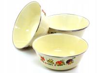 Miska Emaliowana Stalowa Turystyczna kuchenna Miski emaliowane 1,5 L.