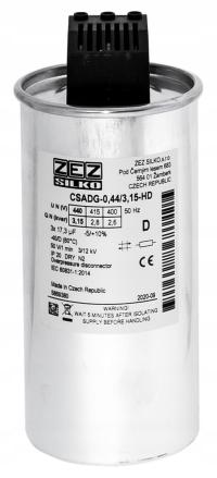 КОНДЕНСАТОР 3,15 КВАР 440В КОМПЕНСАЦИЯ РЕАКТИВНОЙ МОЩНОСТИ