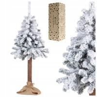 CHOINKA SZTUCZNA NA PNIU ŚWIERK 160 cm GĘSTA JAK ŻYWA ŚNIEŻONA + GRATIS