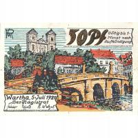 Banknot, Niemcy, Wartha, 50 Pfennig, pont 1921-07-