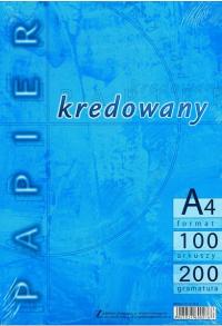 PAPIER KREDOWY KREDOWANY A4 200g 100 arkuszy