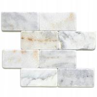 PŁYTKI MARMUROWE 7X15 KAMIENNE CEGIEŁKA MARMUR WHITE