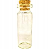 Próbówka menzurka szklana mini buteleczka z korkiem naturalnym 22x80 mm