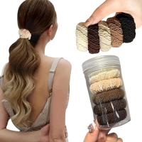 Набор резинок для волос 5 цветов коричневая эластичная махровая сильная коробка