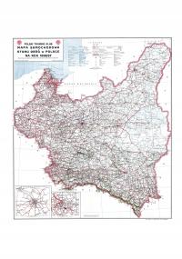 Stara Mapa Samochodowa Polski - 1936 - 30x21