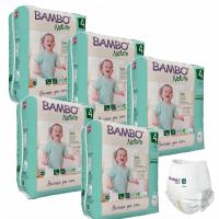 5 x Pieluchomajtki Bambo Nature ROZMIAR 4 MAXI 7-12 kg PANTS 20 sztuk