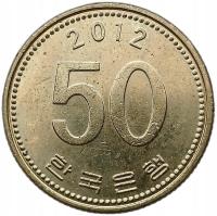 KOREA 50 WON 2012 ROŚLINA 5E5