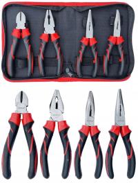 Kombinerki szczypce obcinaczki kleszcze nastawne zestaw szczypiec futerał