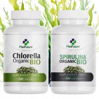 Набор микроводорослей хлореллы спирулины органический 600 таблеток для очищения