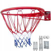 БАСКЕТБОЛЬНОЕ КОЛЬЦО, СЕТКА, НАБОР, БОЛЬШАЯ, УСИЛЕННАЯ, 45 СМ, ПРУЖИННАЯ