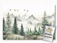 FOTOTAPETA FLIZELINA DZIECI WIDOK GÓRY LAS DRZEWA MGŁA PTAK 300x210 + klej