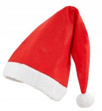 Czapka Święty Mikołaj Długa Czapka Mikołaja Czerwona