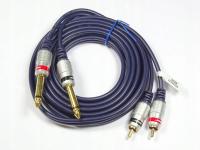 Kabel 2RCA-2x6.3 wtyk mono MK50 Vitalco 1.0m