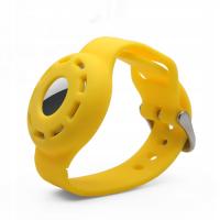 For AirTag Silicone Bracelet Strap Case Yellow