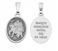 Серебряный медальон Ag 925 с родиевым покрытием St. Marcin MDC102R