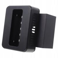 1 ZESTAW UCHWYTU DZWONKA DO DRZWI RING, CZARNY, ŁATWY MONTAŻ BEZ WIERCENIA