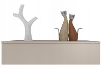 Toaletka konsola szafka PÓŁKA WISZĄCA Szuflada KASZMIR beż 70 cm KATI