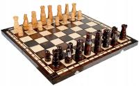 POLSKIE szachy RZEŹBIONE drewniane 60x60 zamkowe