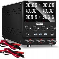 Zasilacz laboratoryjny 2x 30V 10A regulowany serwisowy precyzyjny USB 5V 2A