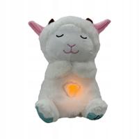Pluszowa zabawka-owca dla niemowląt z muzyką, którą można prać i oddychać