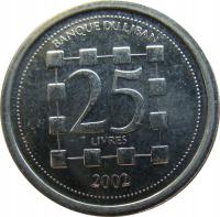 5864. Liban 25 Livres 2002