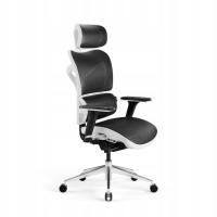 Эргономичное офисное кресло премиум-класса DIABLO V-COMMANDER: белый и черный