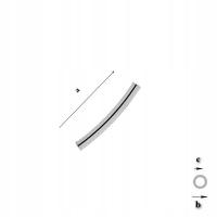 SŁRUR 1020 RURL M 2x10 mm Rurka Łuk 10 mm Srebro 925