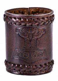 Skórzany shaker do kości, młot Thora