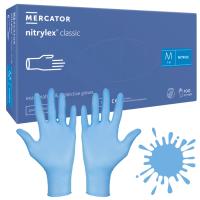 Rękawiczki Nitrylowe Mercator Niebieskie Bezpudrowe Medyczne 100 sztuk