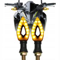 2× Kierunkowskazy motocyklowe LED do skutera strzałki quad kierunki migacze