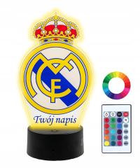 3D Светодиодный ночник с принтом Реал Мадрид имя