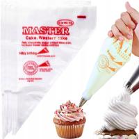 Rękaw Worek Cukierniczy Do Dekoracji Kremu Tortu Ciasta 100 szt MAT-T-521