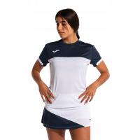 Koszulka tenisowa Joma Montreal white/navy M