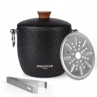 POJEMNIK NA LÓD Z POKRYWKĄ DUŻE WIADERKO DO LODU ZE STALI NIERDZEWNEJ 2.5L