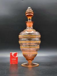 KARAFKA ART DECO LATA 30-TE SZKLO OPTYCZNE