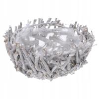 Okrągła osłonka z patyków donica misa ogrodowa na kwiaty z folią ø 25 cm