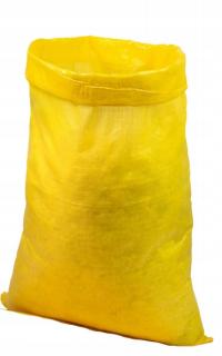 Worki Worek PP 50KG 65x105cm Węgiel Gruz Zboże BARDZO MOCNE - 30szt - ŻÓŁTE
