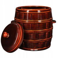 Горшок из керамогранита 12 л бочка из керамогранита для маринования огурцов капуста воротник