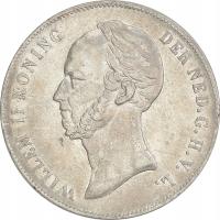 9.HOLANDIA, WILLEM II, 2 1/2 GULDENA 1848