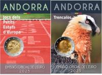 2 monety 2 euro ok. Andorra Andora 2025 Orłosęp + Igrzyska