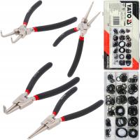 YATO SZCZYPCE SEGERA ZEWNĘTRZNE WEWNĘTRZNE 200MM + PIERŚCIENIE SEGERA 225EL